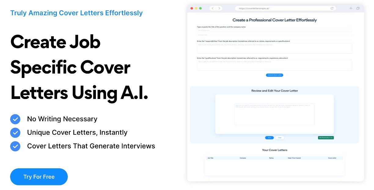 Cover Letter Simple.ai