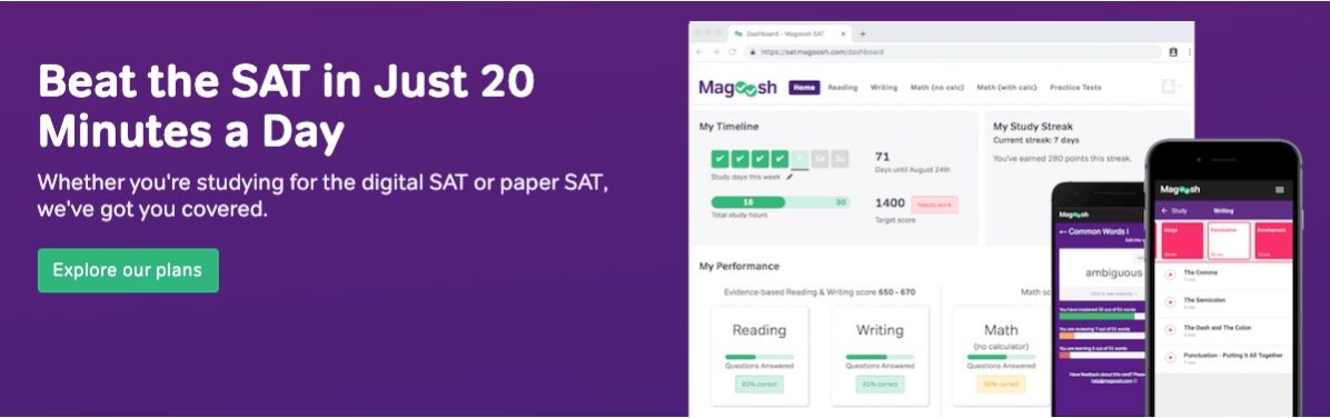 Magoosh SAT Prep Resources