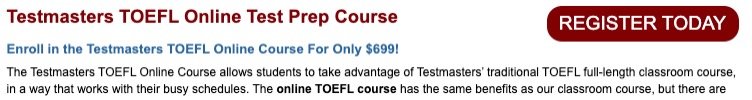 Testmasters TOEFL Prep Courses